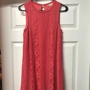 Coral Lace Dress